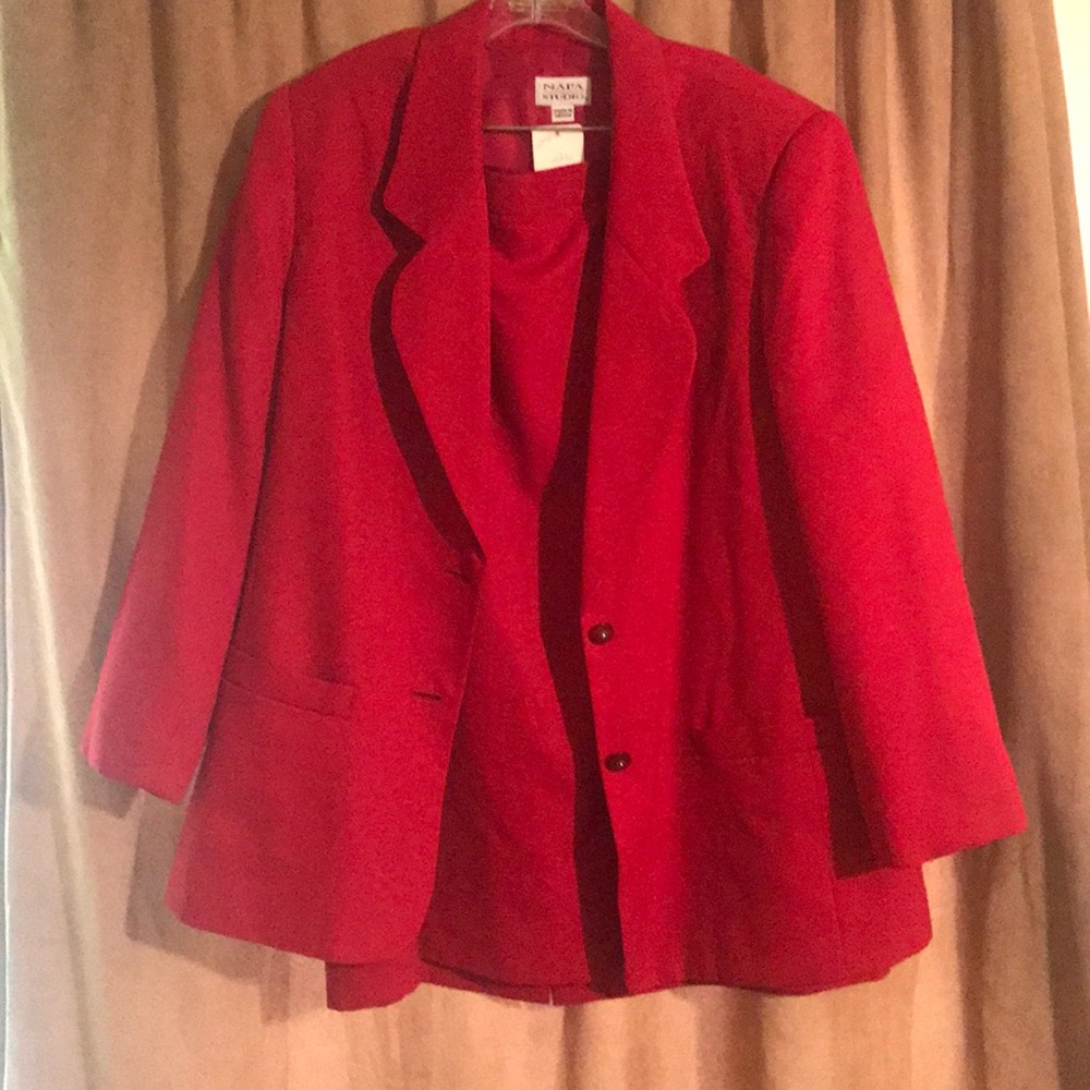Red 2 piece suit